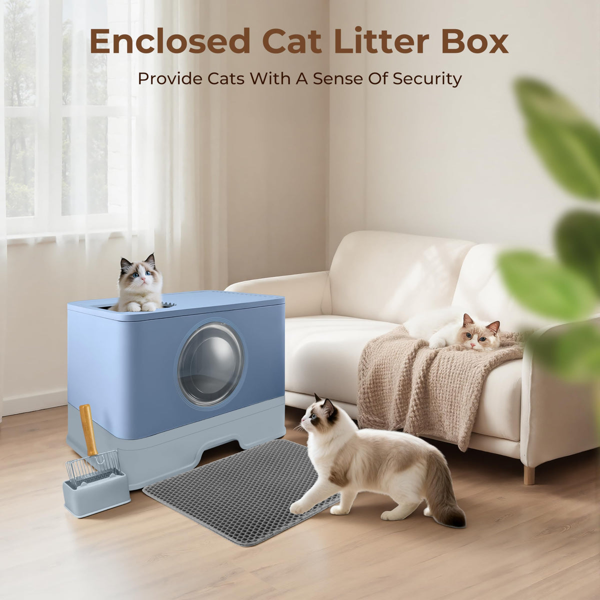 XXXL Stainless Steel Litter Box with Lid S3378