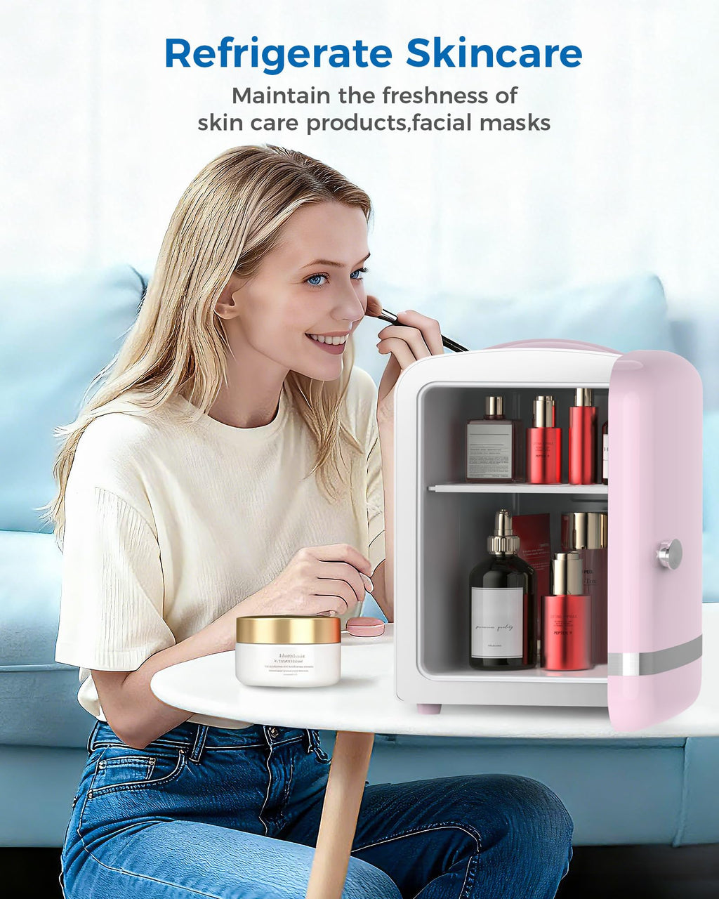 Mini Fridge 4L 6 Cans Pink U166364
