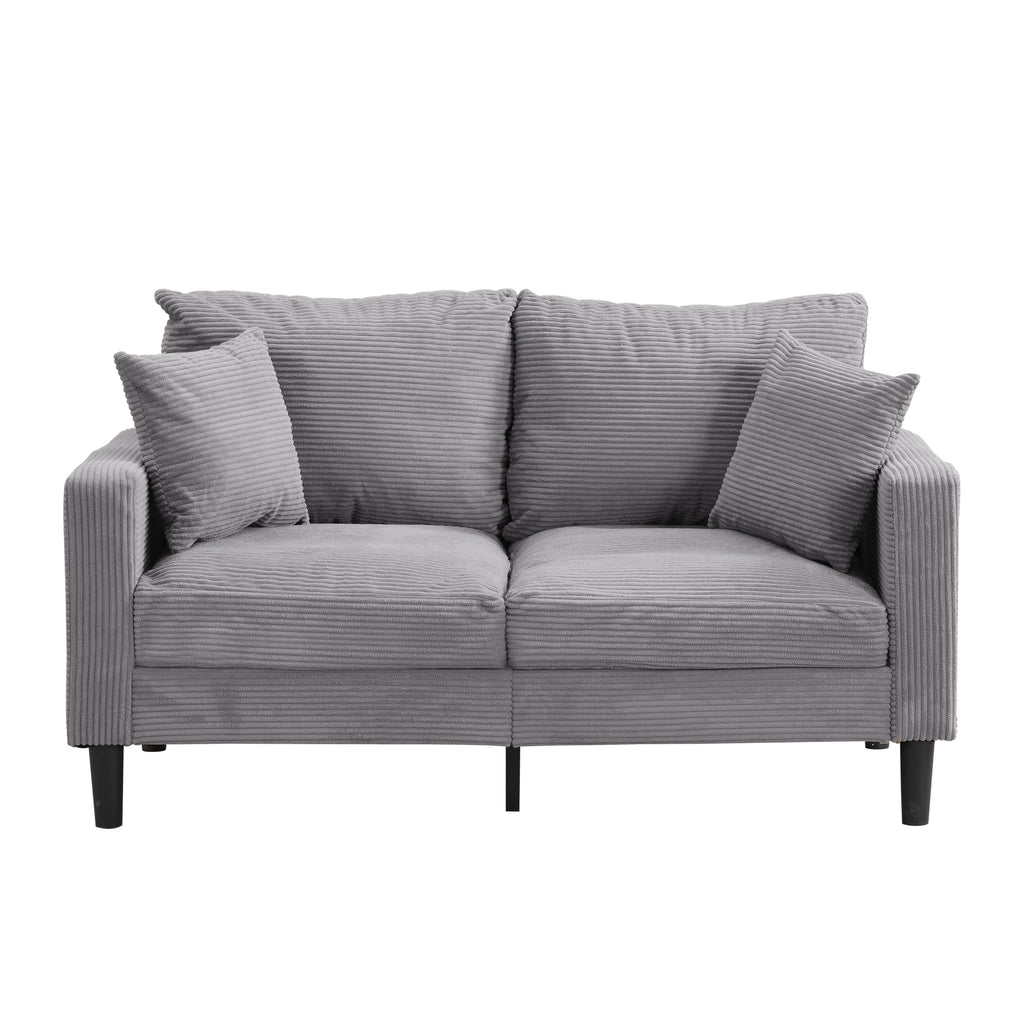 Light Gray Convertible Sleeper Loveseat Sofa X48092