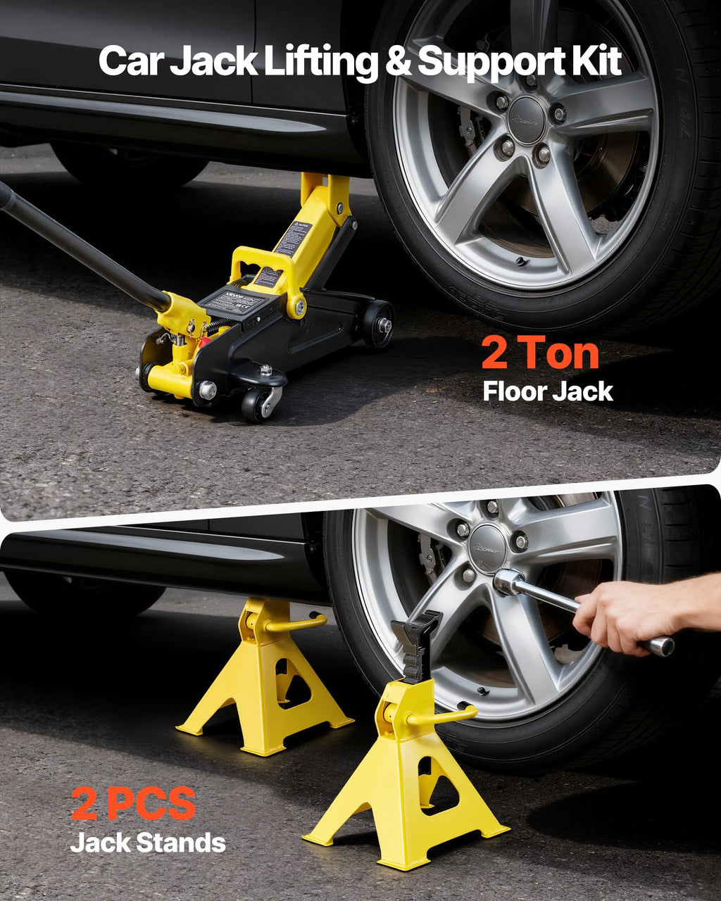 2 Ton Steel Hydraulic Floor Jack V66778