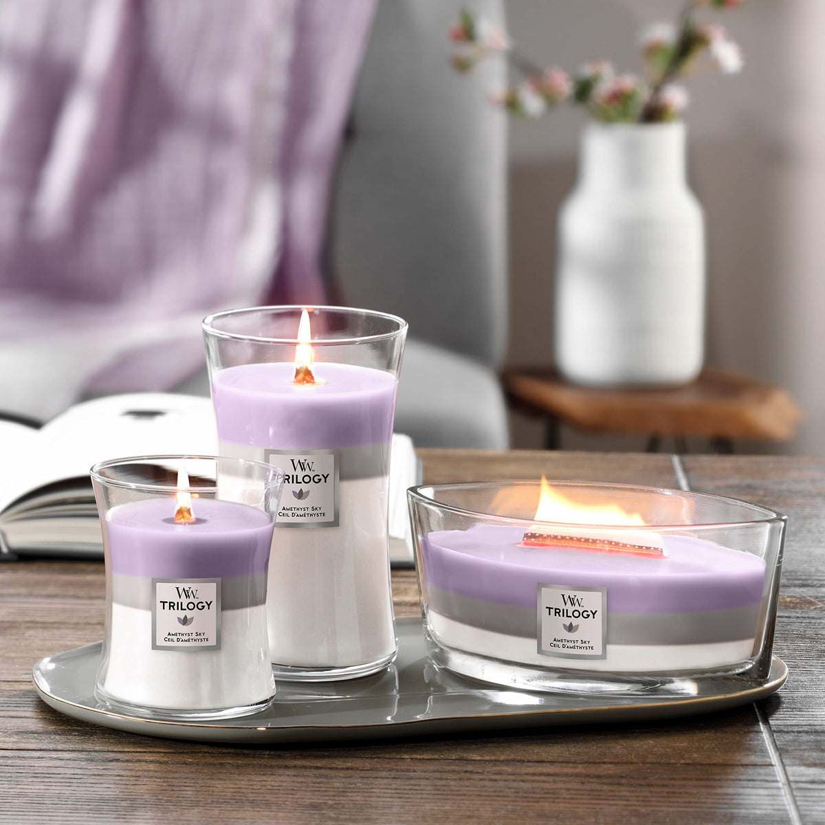 Large Scented Candle with Crackling Wick U572