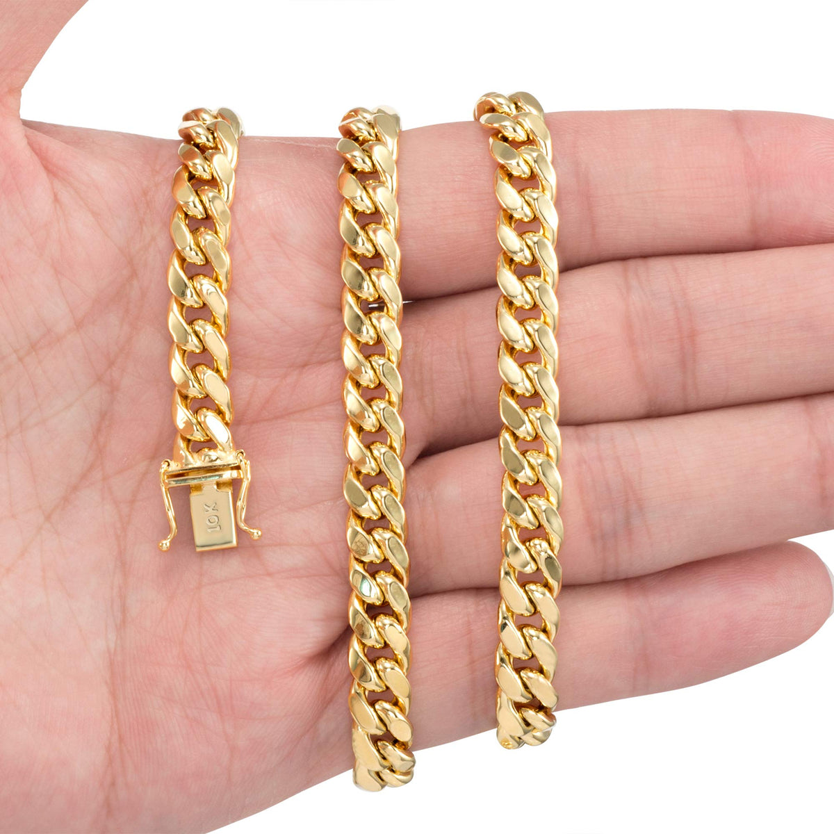 10K Yellow Gold Cuban Link Chain Necklace G563429