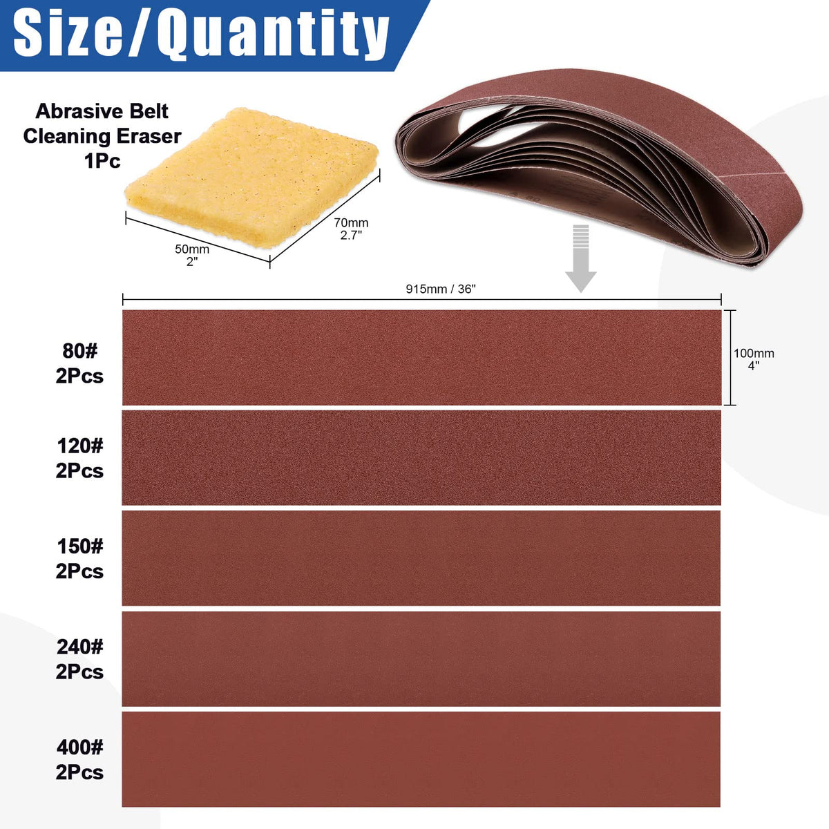 23Pcs Sanding Belts and Sanding Discs Set X354243