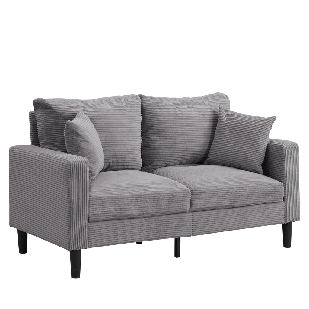 Light Gray Convertible Sleeper Loveseat Sofa X48092