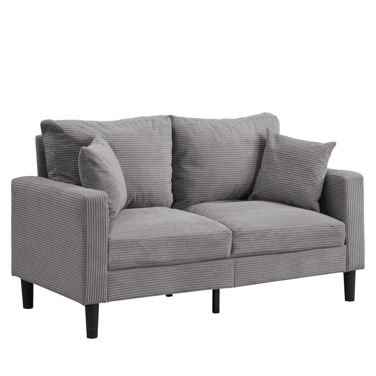 Light Gray Convertible Sleeper Loveseat Sofa X48092