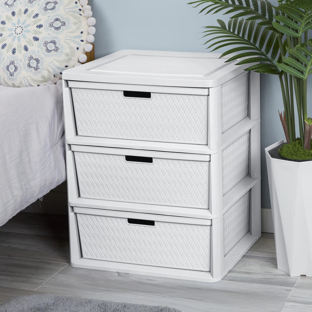 White 3 Drawer Storage Unit W81727