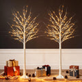 White Birch Tree with Lights, 2PCS U73356