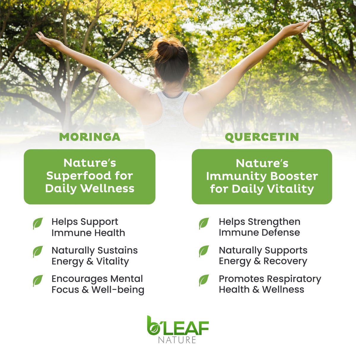 Moringa and Quercetin 1000mg Vegan Capsules G36786