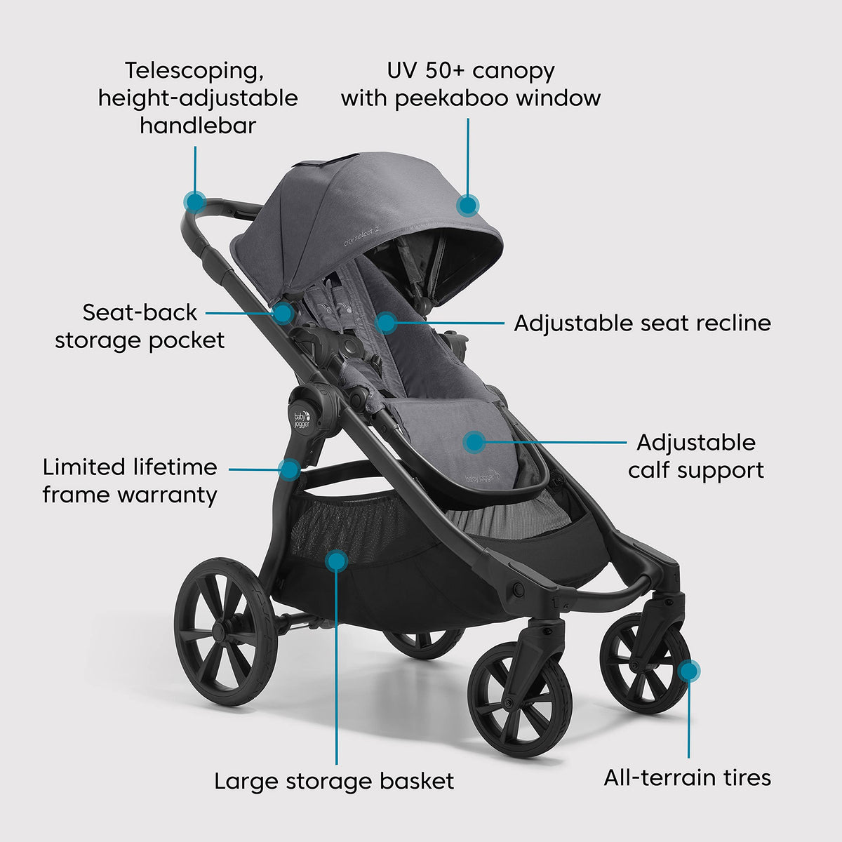 Single-to-Double Modular Travel System with Infant Car Seat S695052