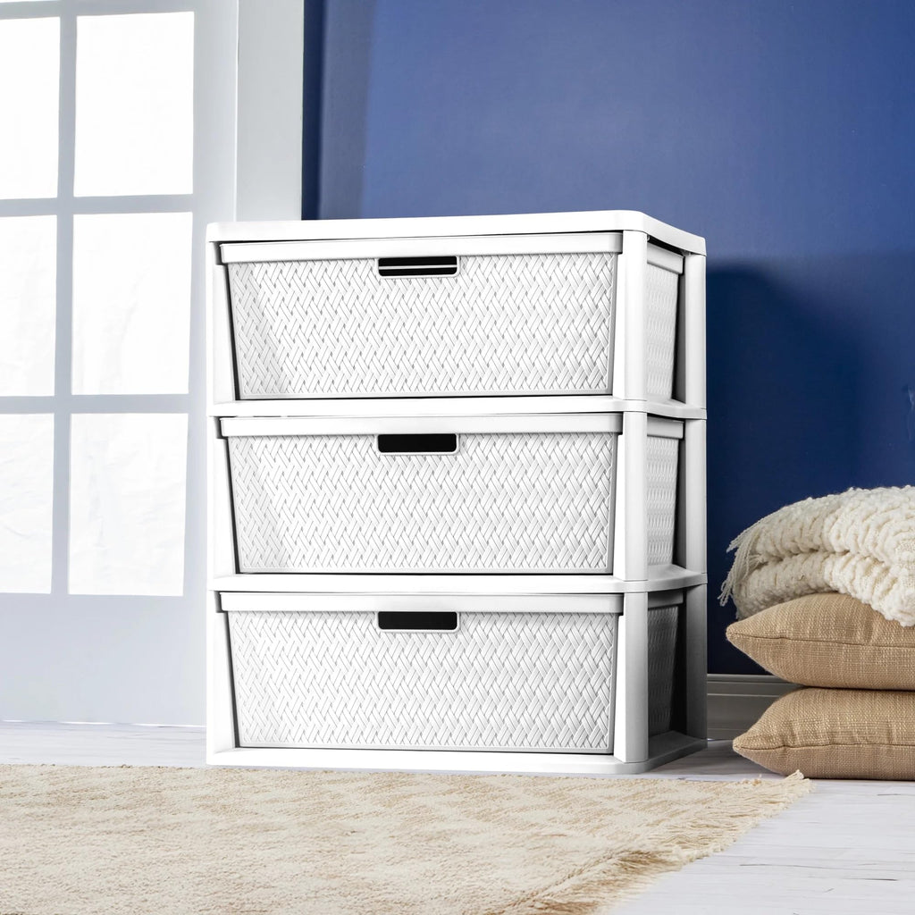 White 3 Drawer Storage Unit W81727