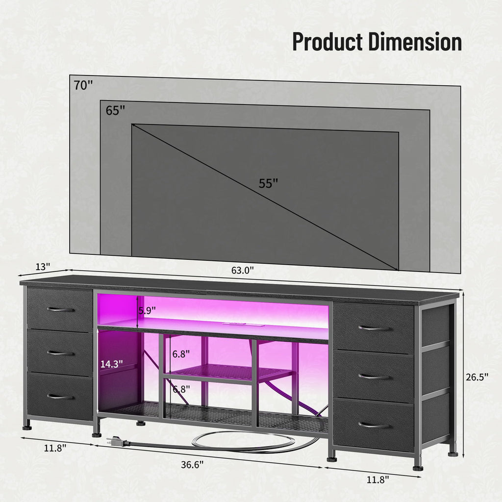 63 Inch LED TV Stand L1777
