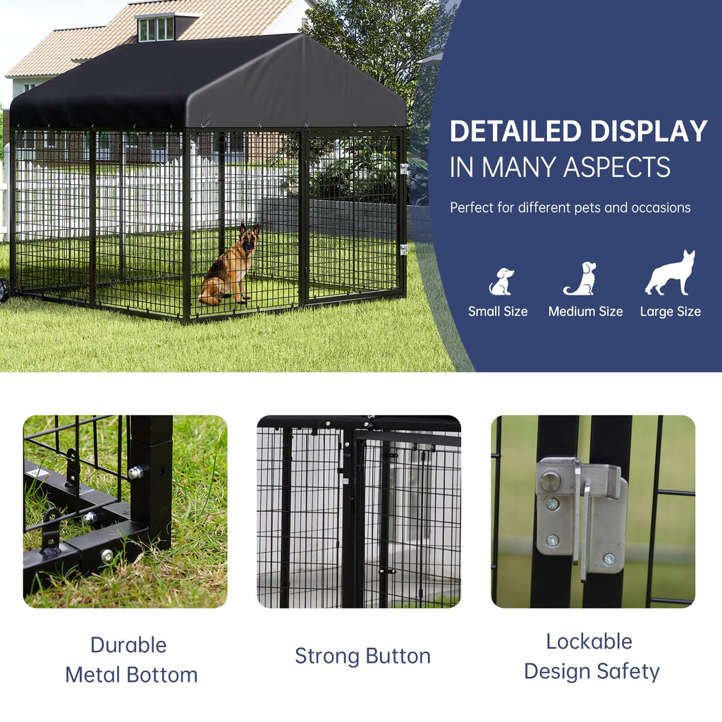 79” x 79” Large Outdoor Dog Enclosure M4664