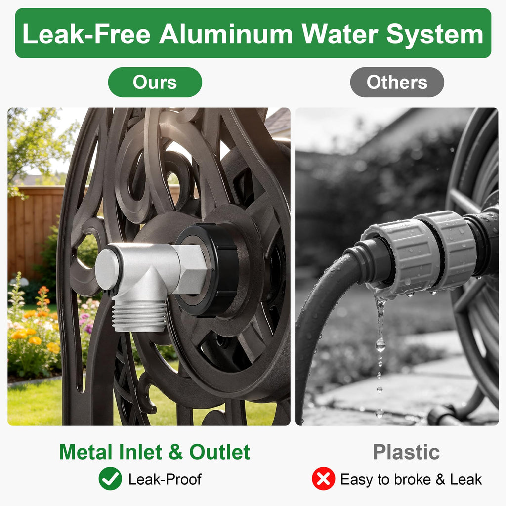 Wall Mount Metal Garden Hose Reel D298