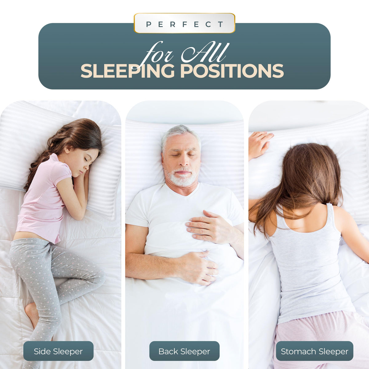 Queen Size Set of 2 Bed Pillows M379776