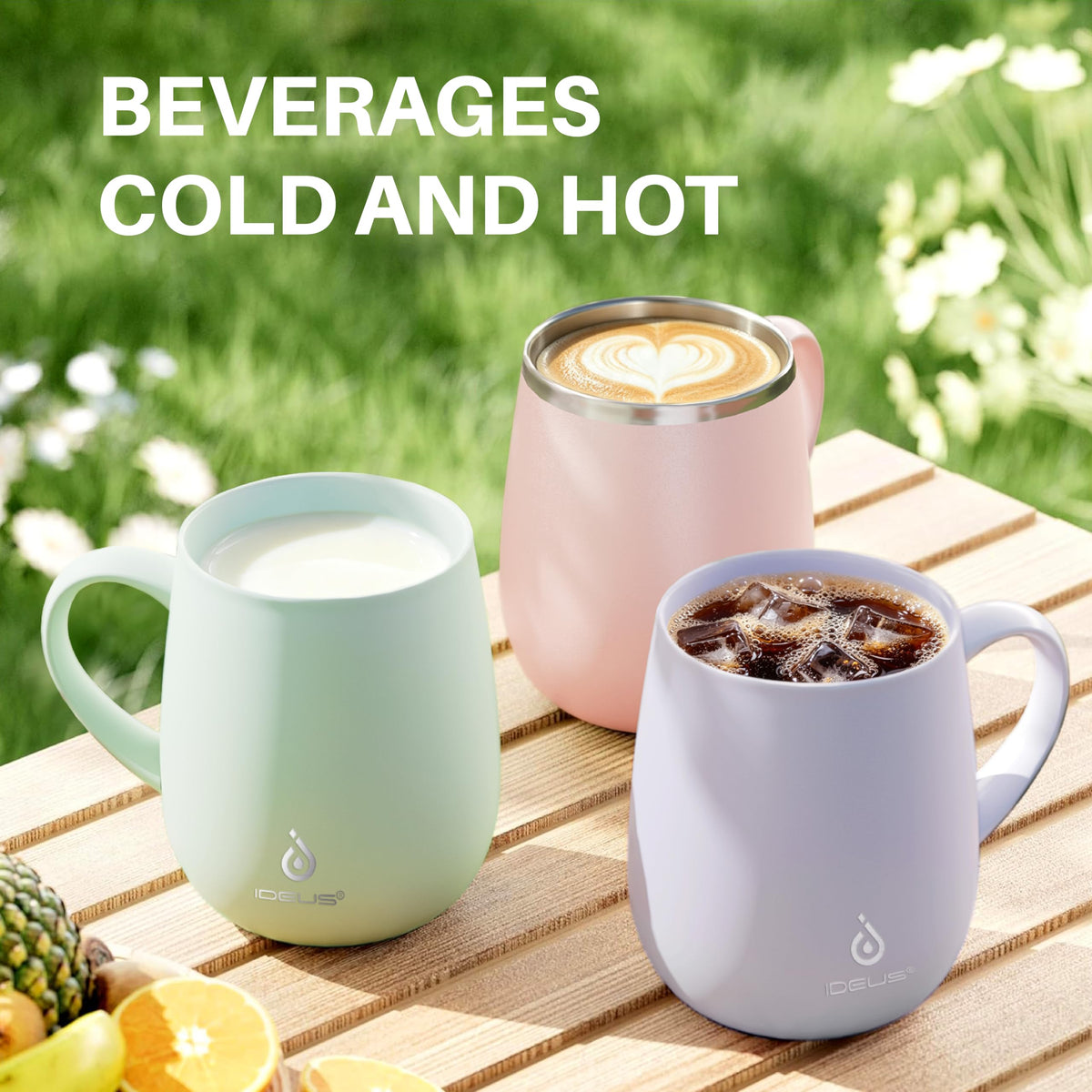 16 oz Insulated Coffee Mug with Lid and Handle T973530