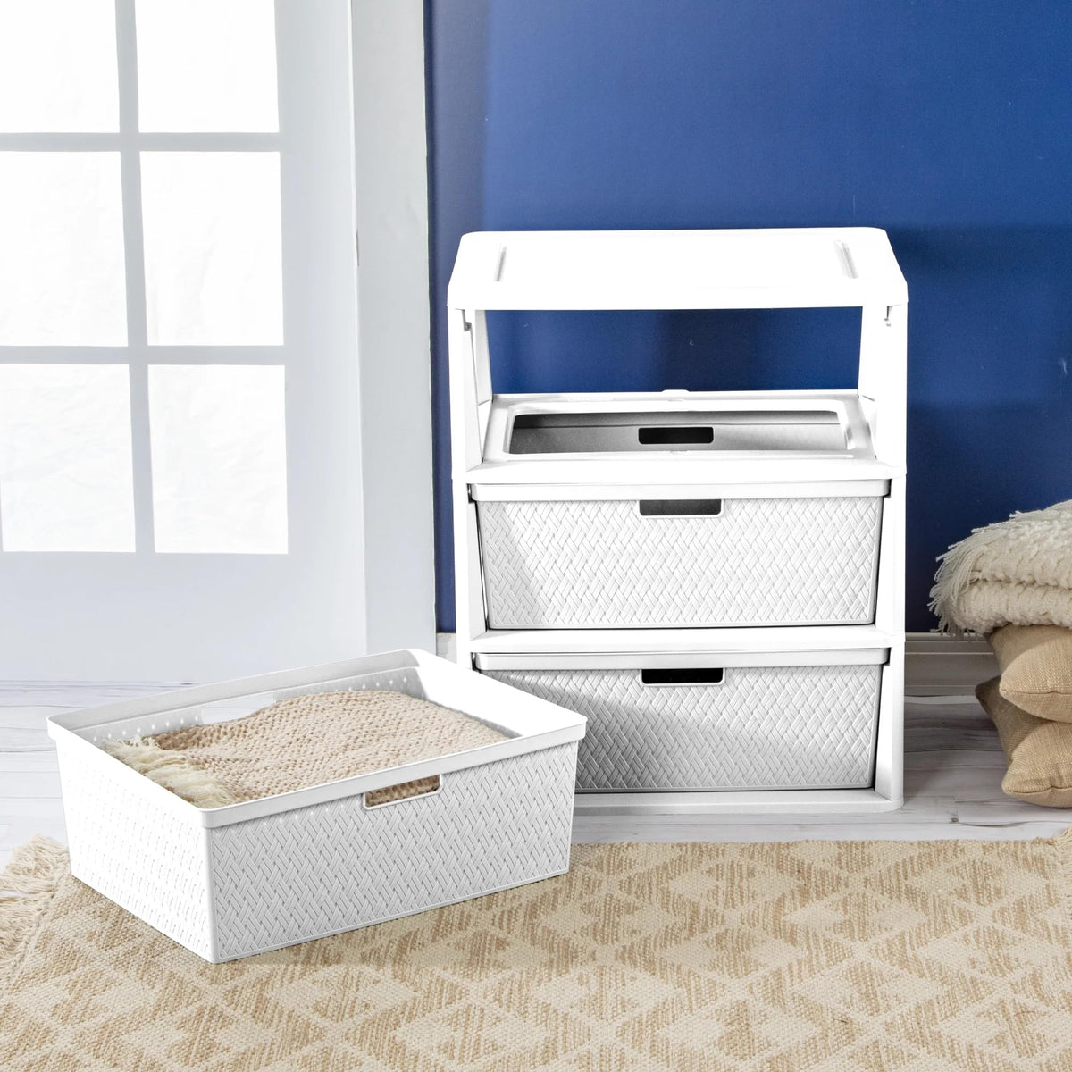 White 3 Drawer Storage Unit W81727