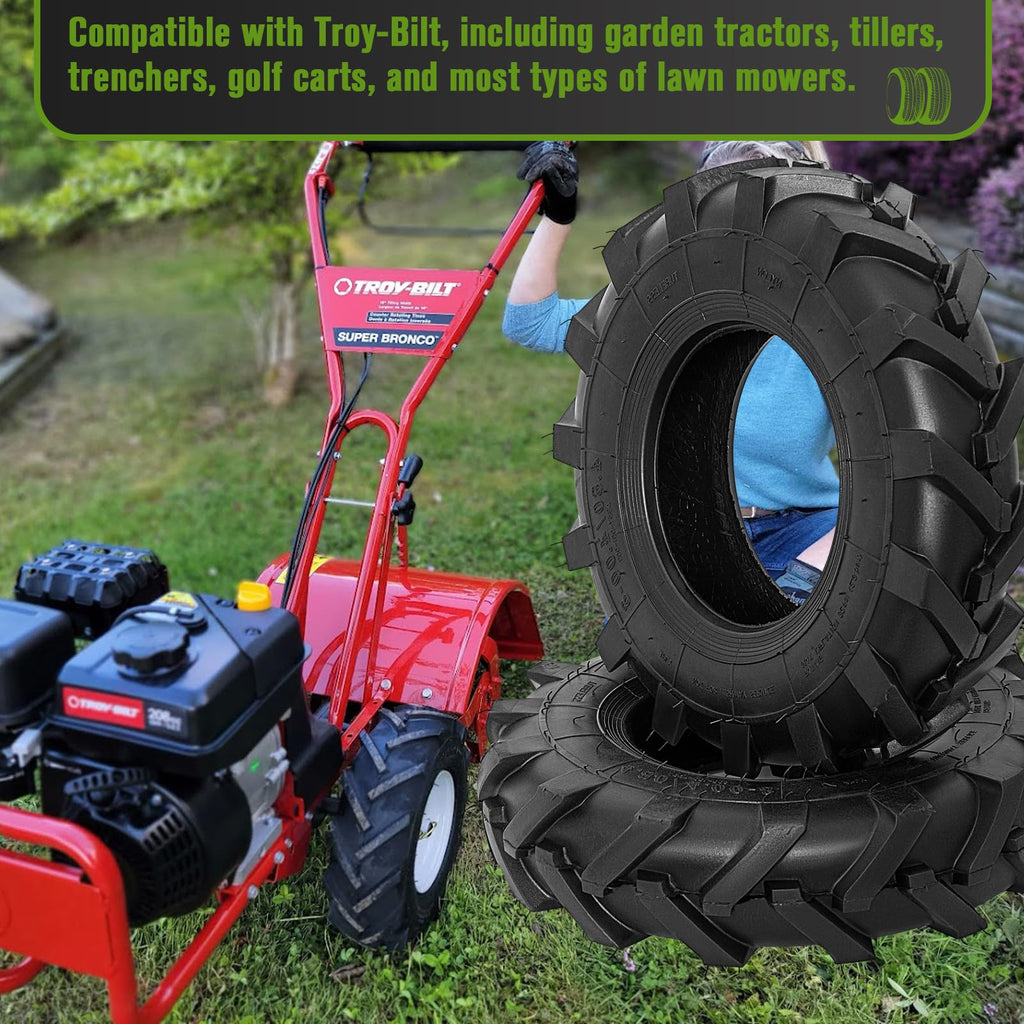2 PCS 4.80/4.00-8 Tubeless Lawn Garden Tires X876166