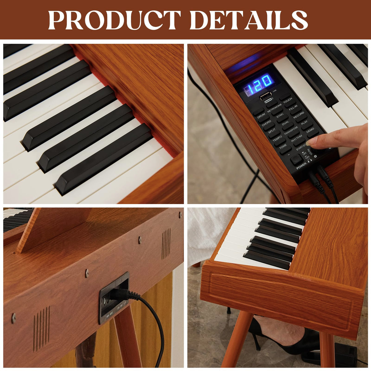 88 Key Semi Weighted Digital Piano W109