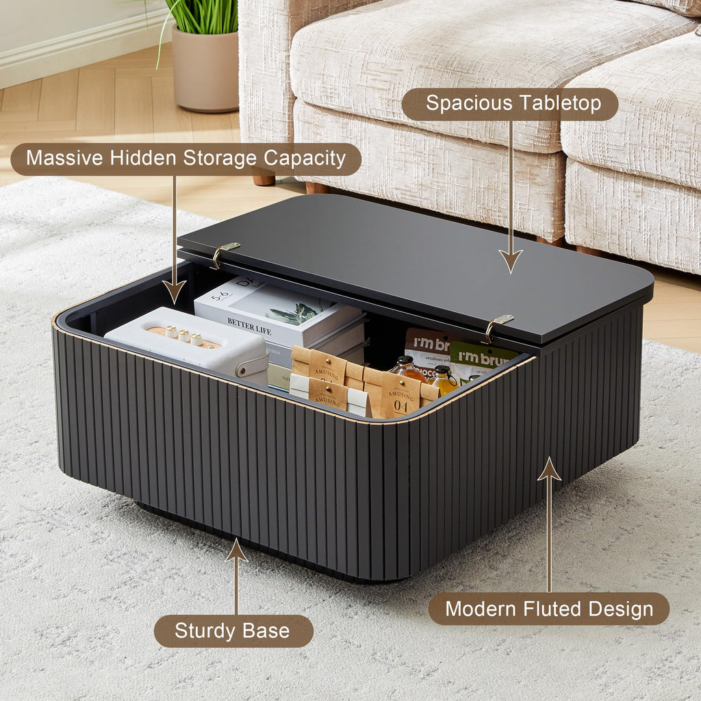 31.5" Square Coffee Table with Storage H290