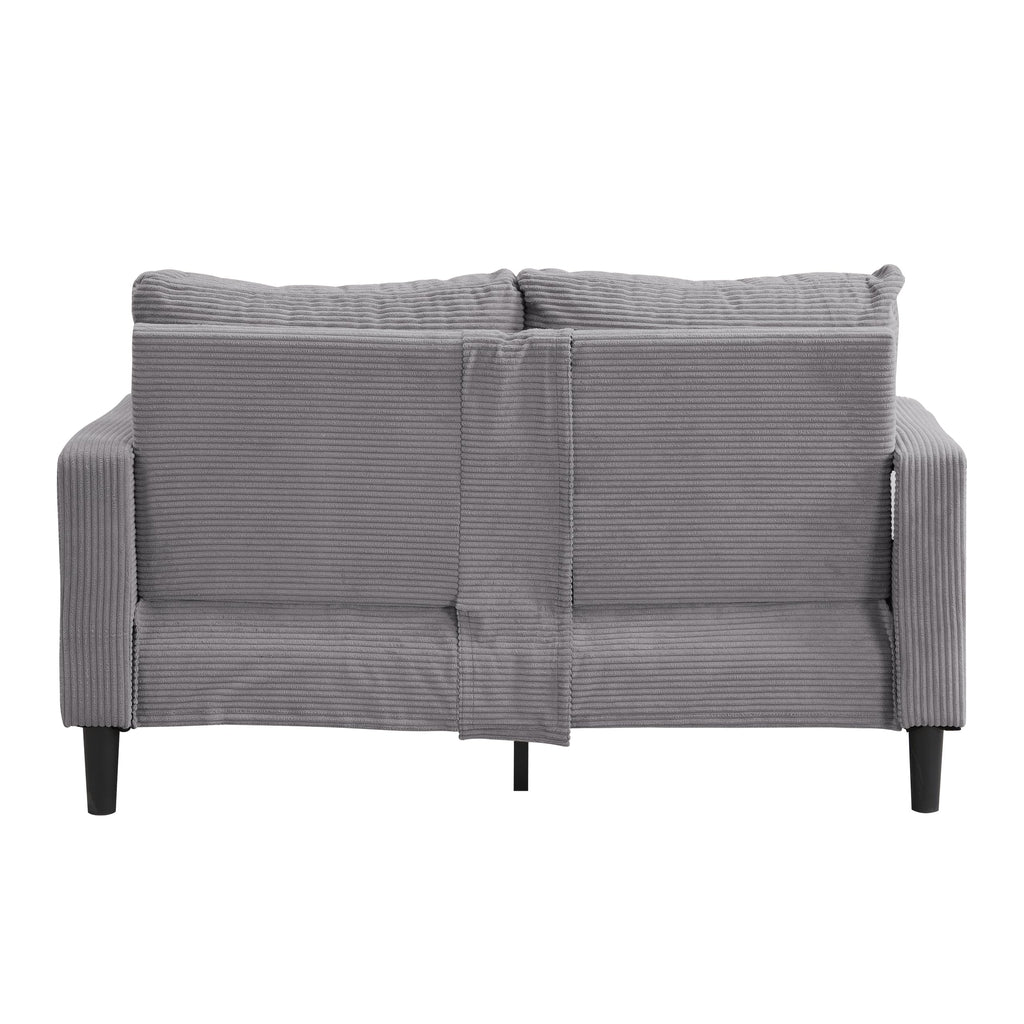 Light Gray Convertible Sleeper Loveseat Sofa X48092
