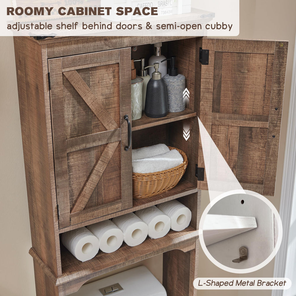 67" Over Toilet Storage Bathroom Cabinet L197