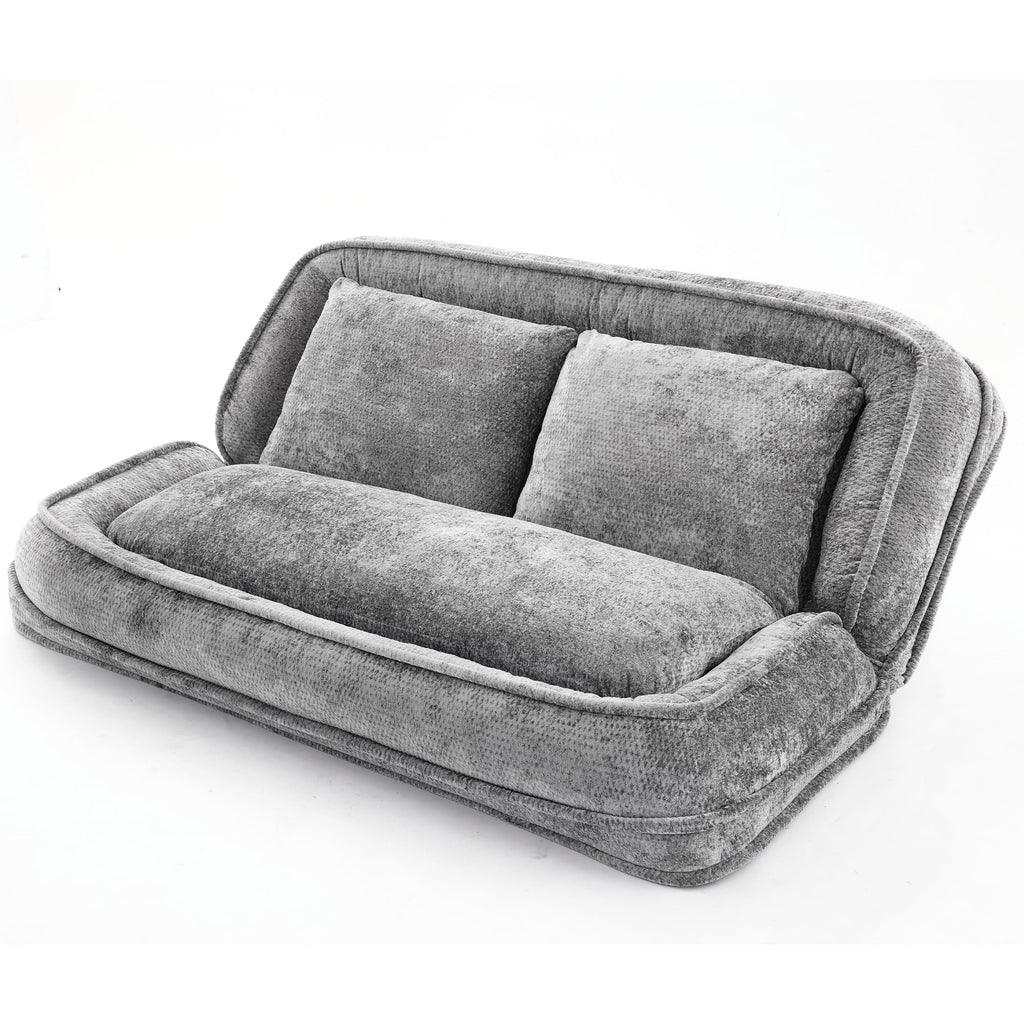 Light Gray Folding Floor Sofa Bed T829