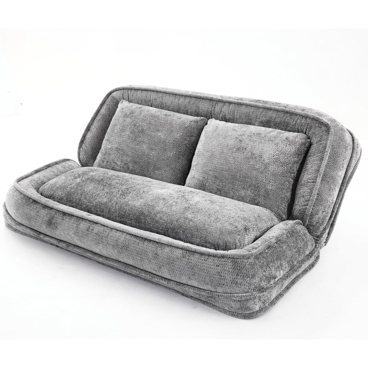 Light Gray Folding Floor Sofa Bed T829