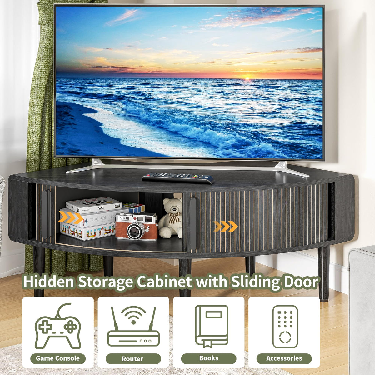 44 Inch Curved Corner TV Stand V155431
