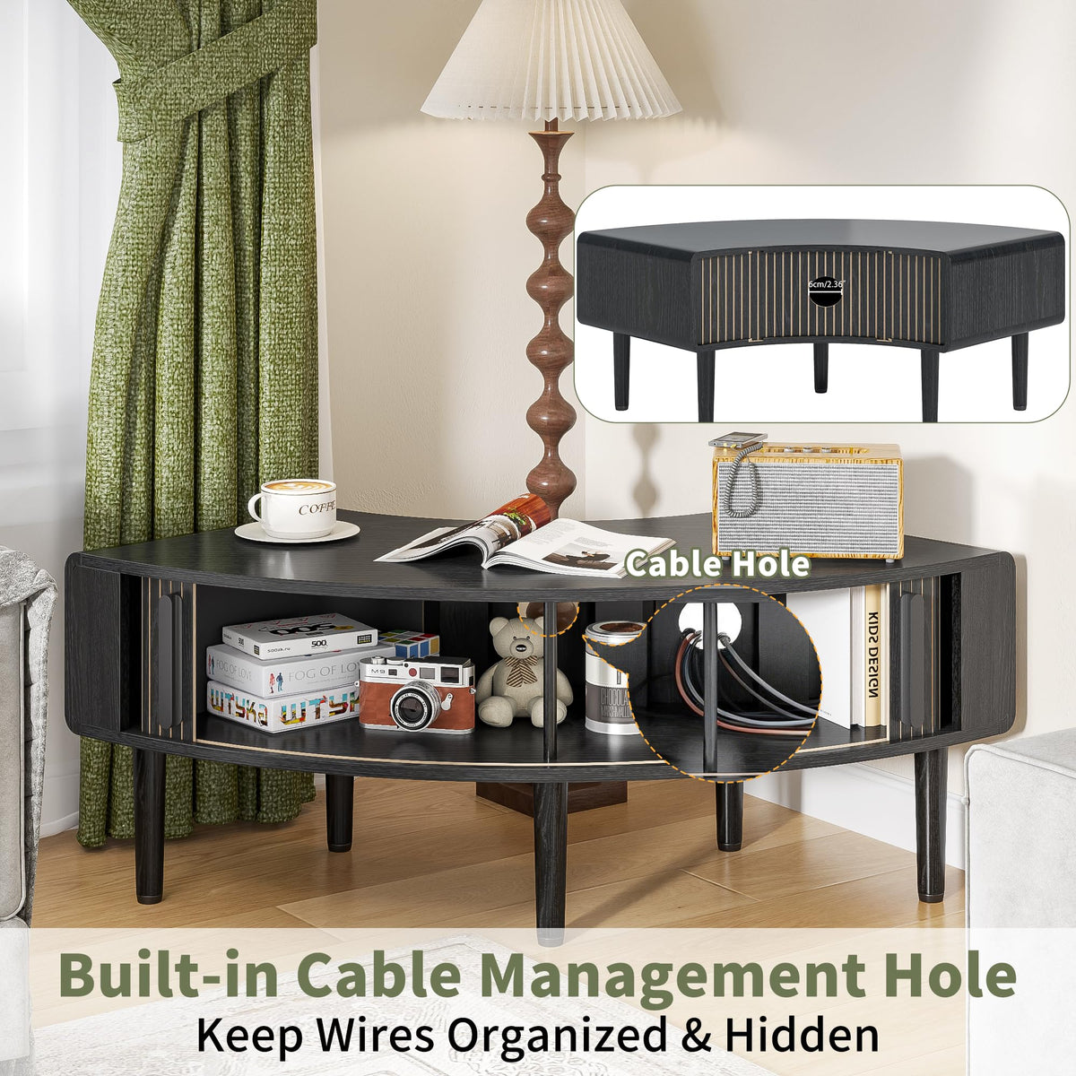 44 Inch Curved Corner TV Stand V155431