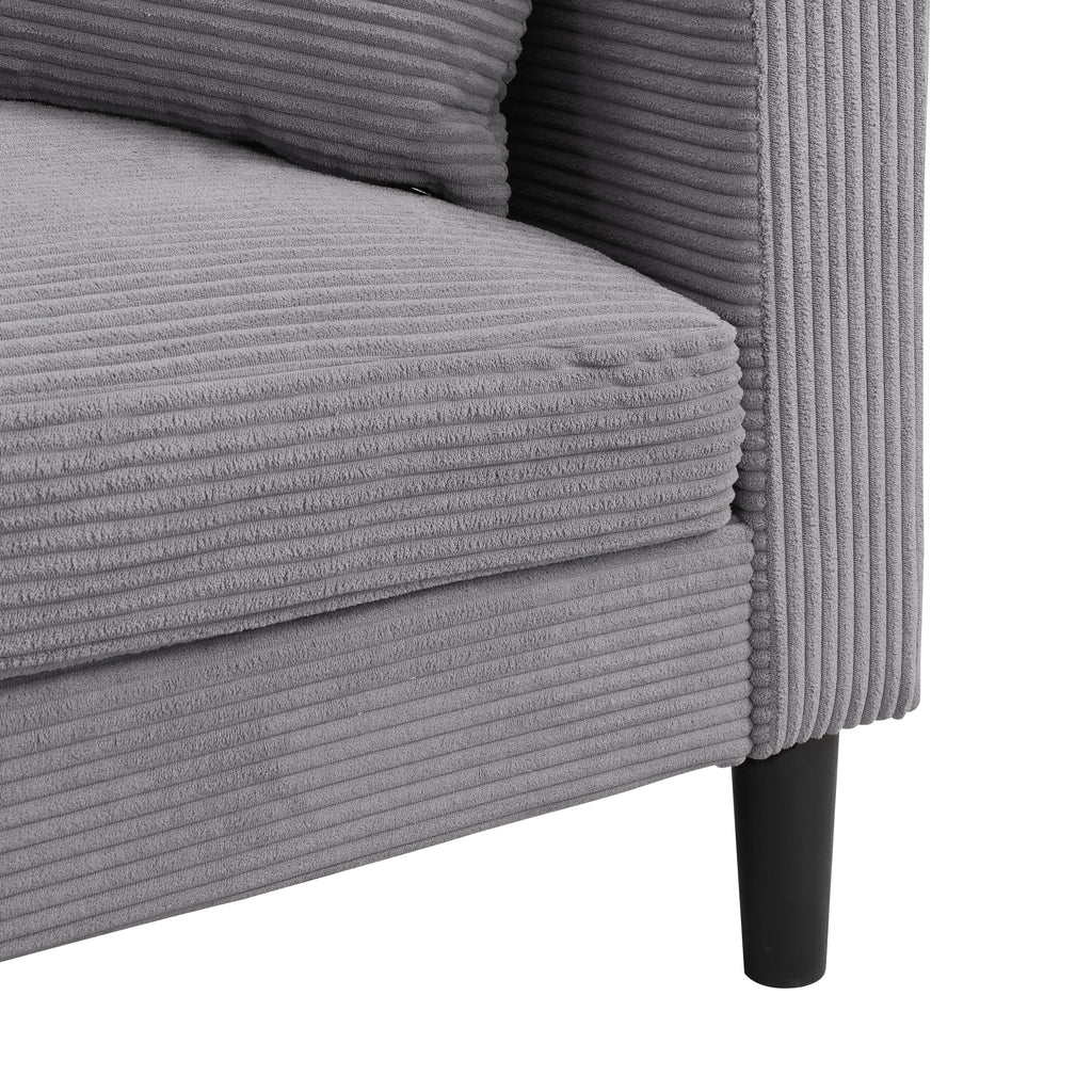 Light Gray Convertible Sleeper Loveseat Sofa X48092