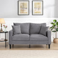 Light Gray Convertible Sleeper Loveseat Sofa X48092
