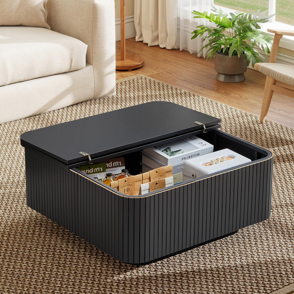 31.5" Square Coffee Table with Storage H290