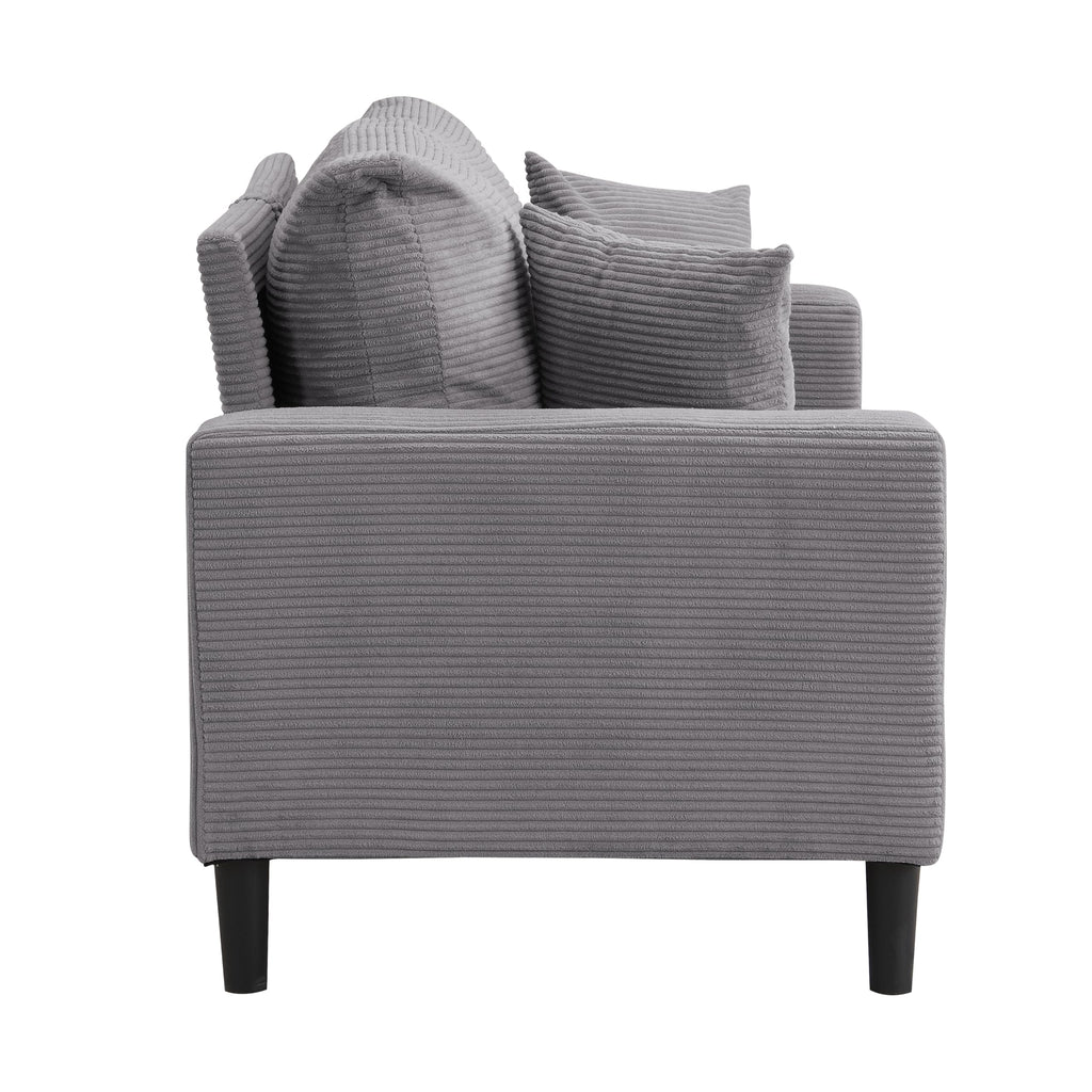 Light Gray Convertible Sleeper Loveseat Sofa X48092